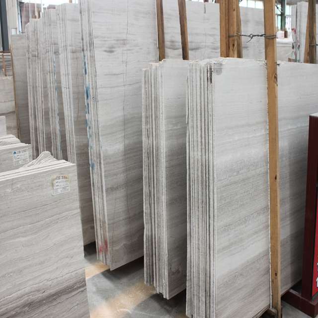 White Wooden Marble Slab